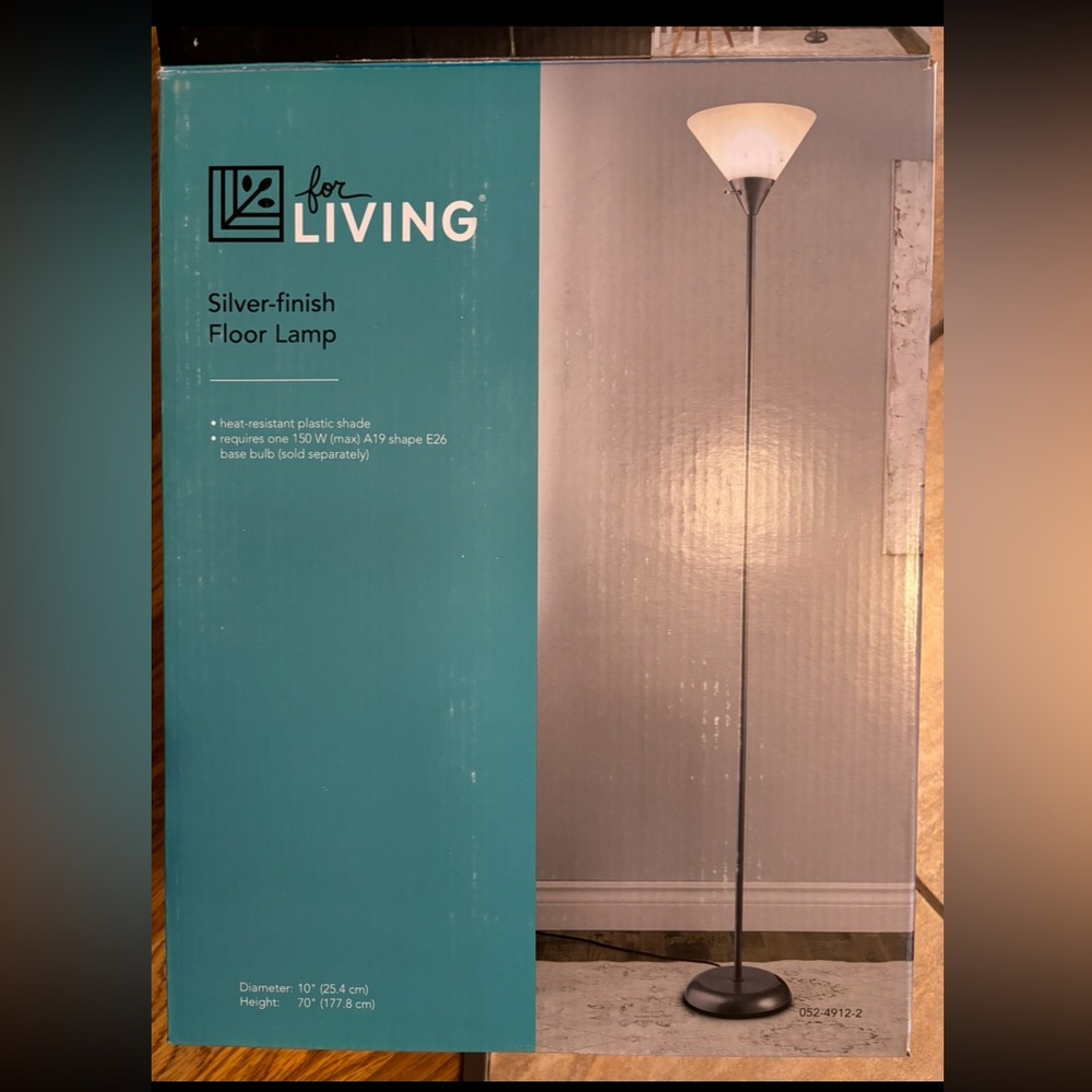 For Living Modern Silver Floor Lamp